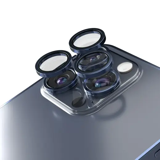 Etteri camera lens protector for iPhone 15 Pro / 15 Pro Max deep blue
