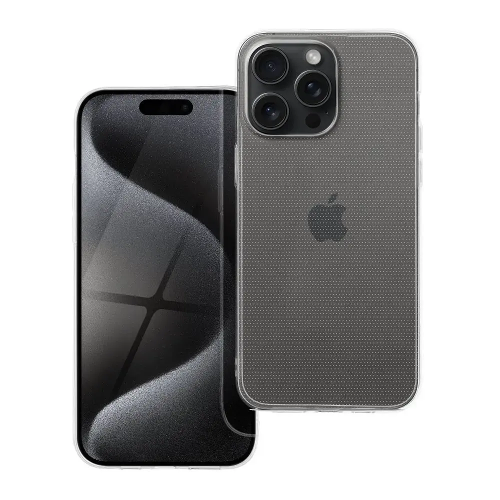 CLEAR 2 mm maciņš telefonam iPhone 15 Pro Max caurspīdīgs
