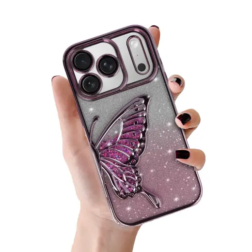 Tel Protect Butterfly Water maciņš telefonam iPhone 17 Pro rozā