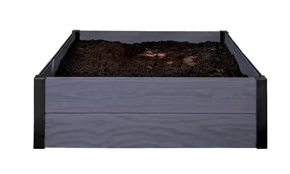 Apmalīte kvadrāta puķu dobei Maple Square 106x106x32cm pelēka