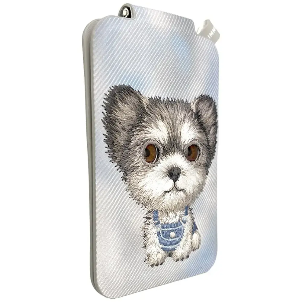 Magnetic phone wallet stand  Nimmy New Big-Eye Cute Pets 2.0 Dog grey