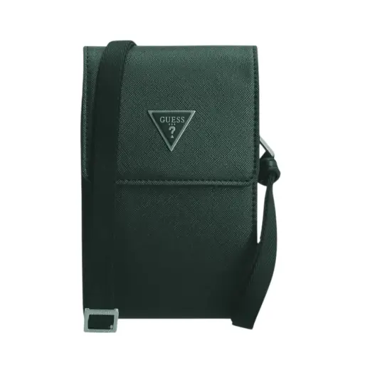 Guess, Certosa, Polyurethane, Textile Crossbody Bag, Grey, HMCERTP2285, 22 x 23.5 x 5 cm, For Men