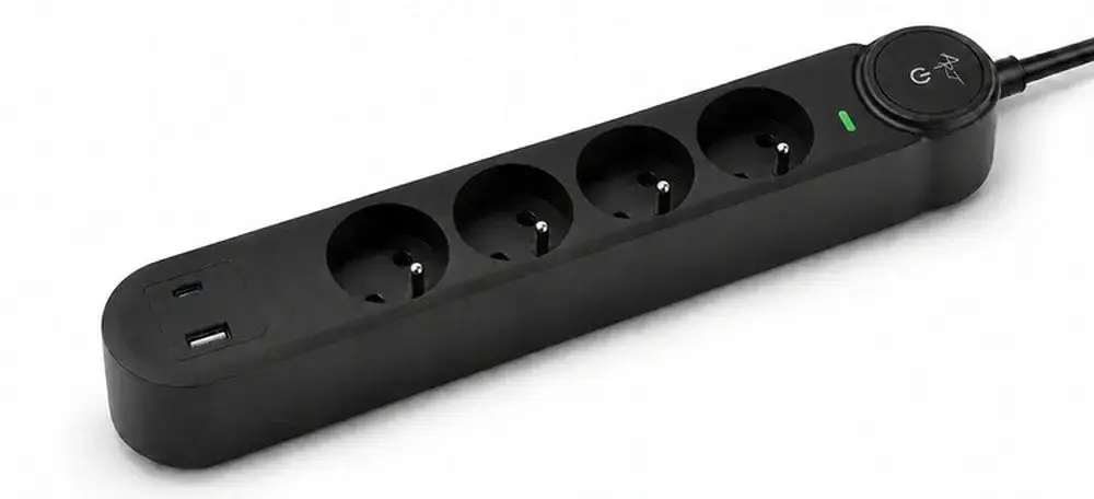 Extension cord 4 sockets + USB A + USB C Art FU915 3 m black