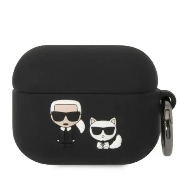 Karl Lagerfeld and Choupette Silicone Case for Airpods Pro Black