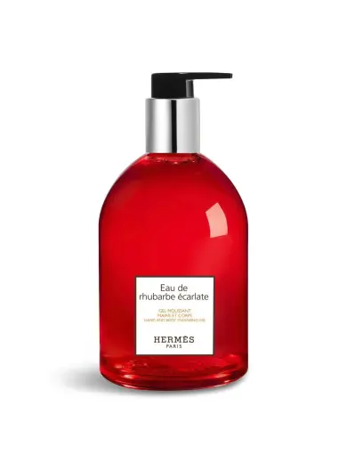 Hermès Eau De Rhubarbe Écarlate Hand and Body Cleans Gel Bottle 300ml