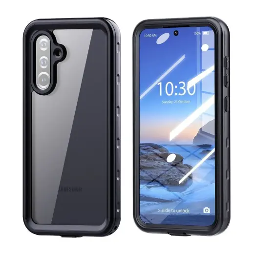 Shellbox vandeniui atsparus telefono dėklas Samsung Galaxy A36 5G (A366) | A37 (A376) juodas