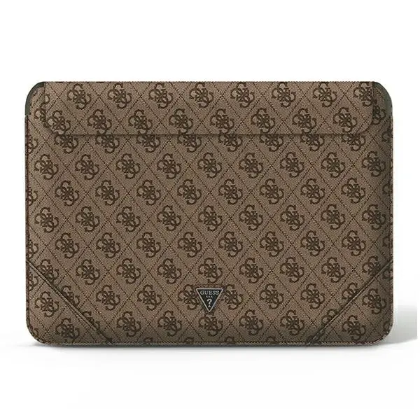 Guess PU 4G Triangle Metal Logo Computer Sleeve 13|14" Brown