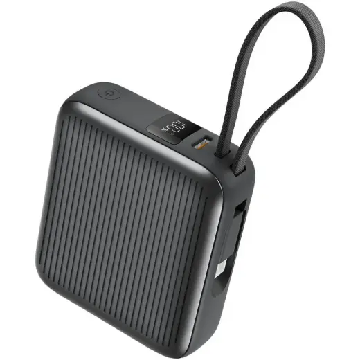 Energea Integra Mini 35 ārējais akumulators (powerbank) | 10000 mAh | 35W | USB-C | LED ekrāns | pelēks