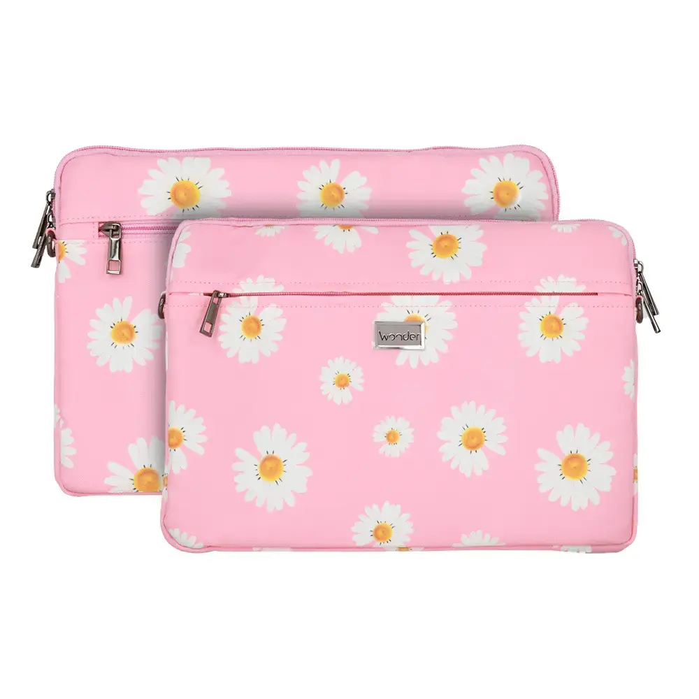 Wonder Sleeve Laptop 13-14 inches pink daisies