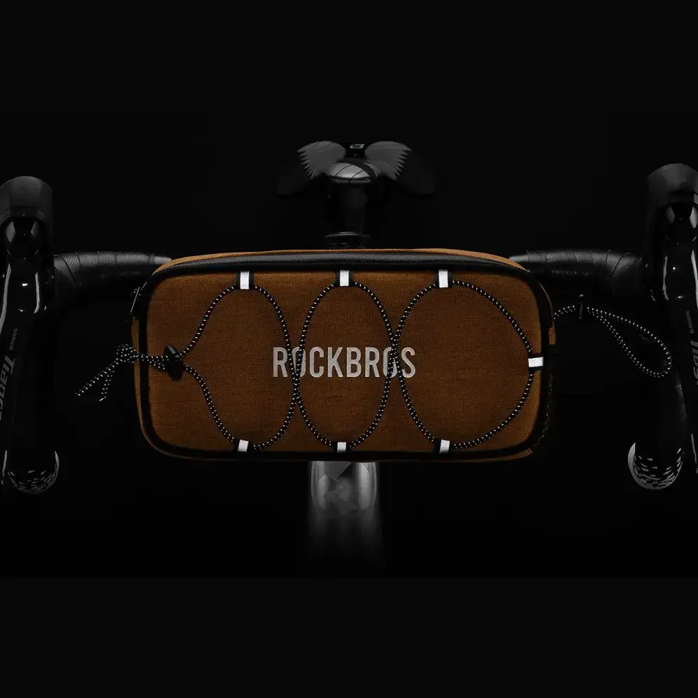 Torba na kierownicę 1,9L Rockbros TL001 ROAD TO SKY wodoodporna – pomarańczowa