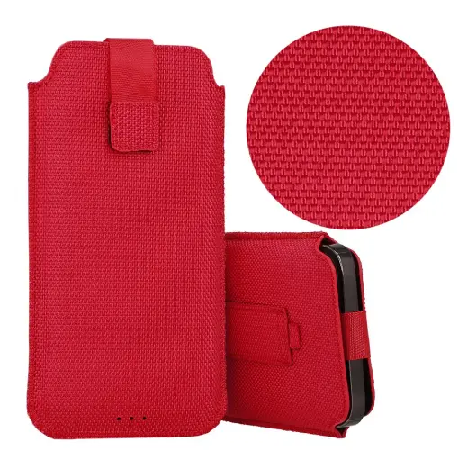 HIT Pouch Case (Size XXL) for Samsung S25 Ultra/S24 Ultra/M35/M23/A16 5G/Xiaomi Redmi 14C design 2 red