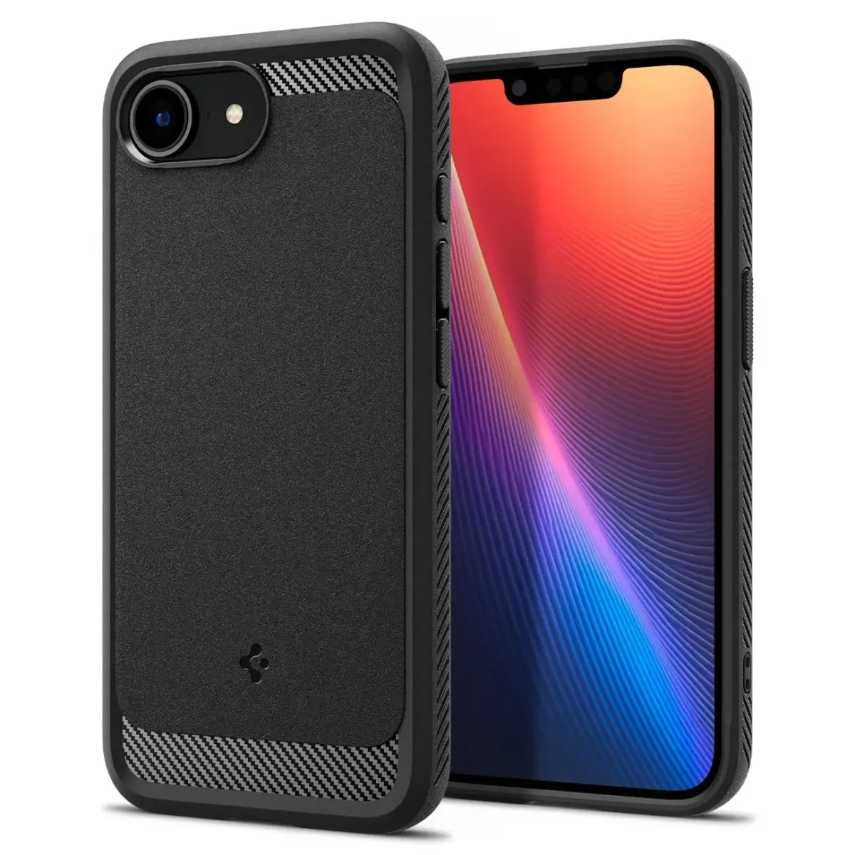 Spigen Rugged Armor telefona maciņš priekš iPhone SE 4 melns