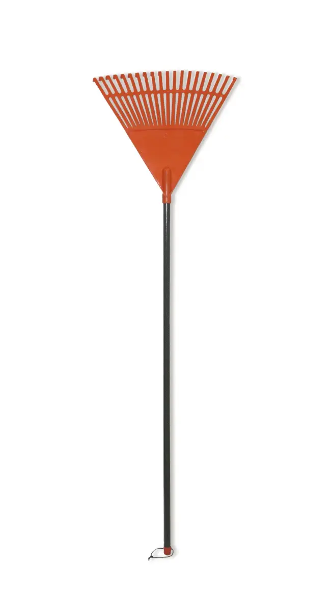 HORTUS Leaf Rake with handle orange 45cm (20 tines)