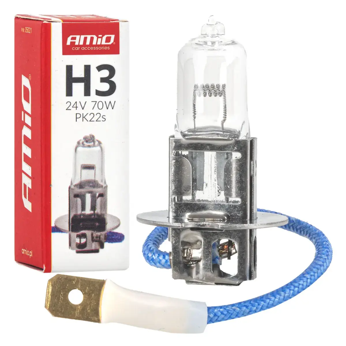Halogen bulb H3 24V 70W PK22s AMIO-05021