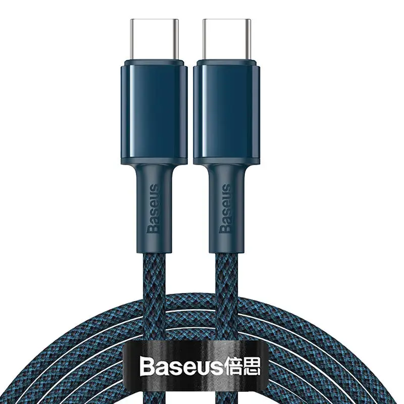 USB-C to USB-C Cable Baseus High Density Braided, 100W, 2m (Blue)