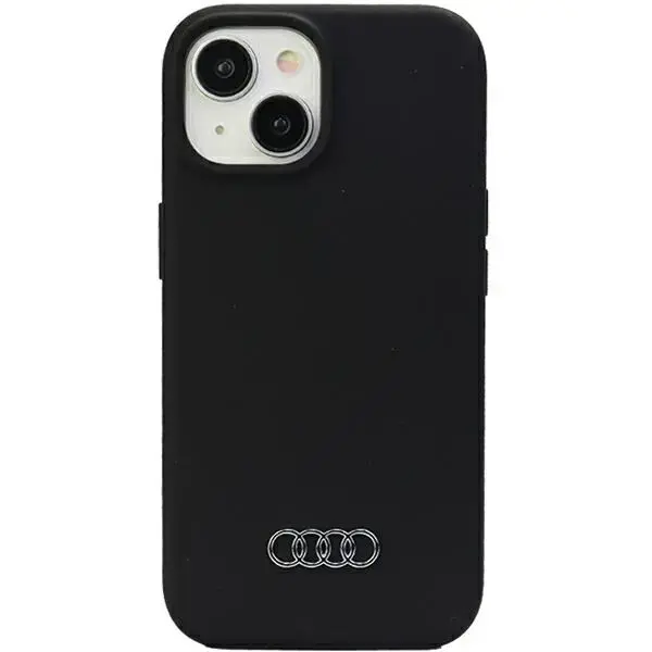 Audi Silicone Case iPhone 15 | 14 | 13 6.1" czarny|black hardcase AU-LSRIP15-Q3|D1-BK