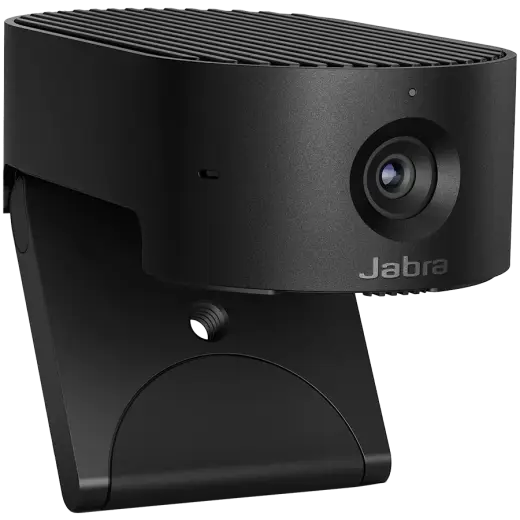 JABRA PanaCast 20, Premium AI-powered 4K Ultra HD video quality, AI-driven Intelligent Zoom, Intelligent Lighting Optimization, P-n-P, Powerful on-board AI processor, Integrated privacy cover, Clips to any monitor, with protective case, Plug&Play