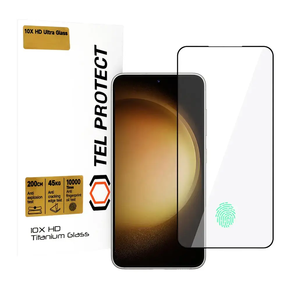 Tempered glass Tel Protect 10X HD Titanium for Samsung Galaxy S22/S23 (with fingerprint unlock) (envelope)