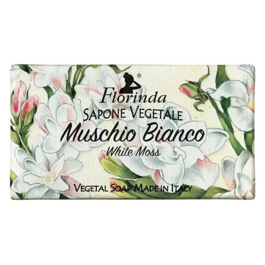 Florinda, White Moss, Vegan, Hydrating & Cleansing, Musk, Scented Soap Bar , Body, 100 g