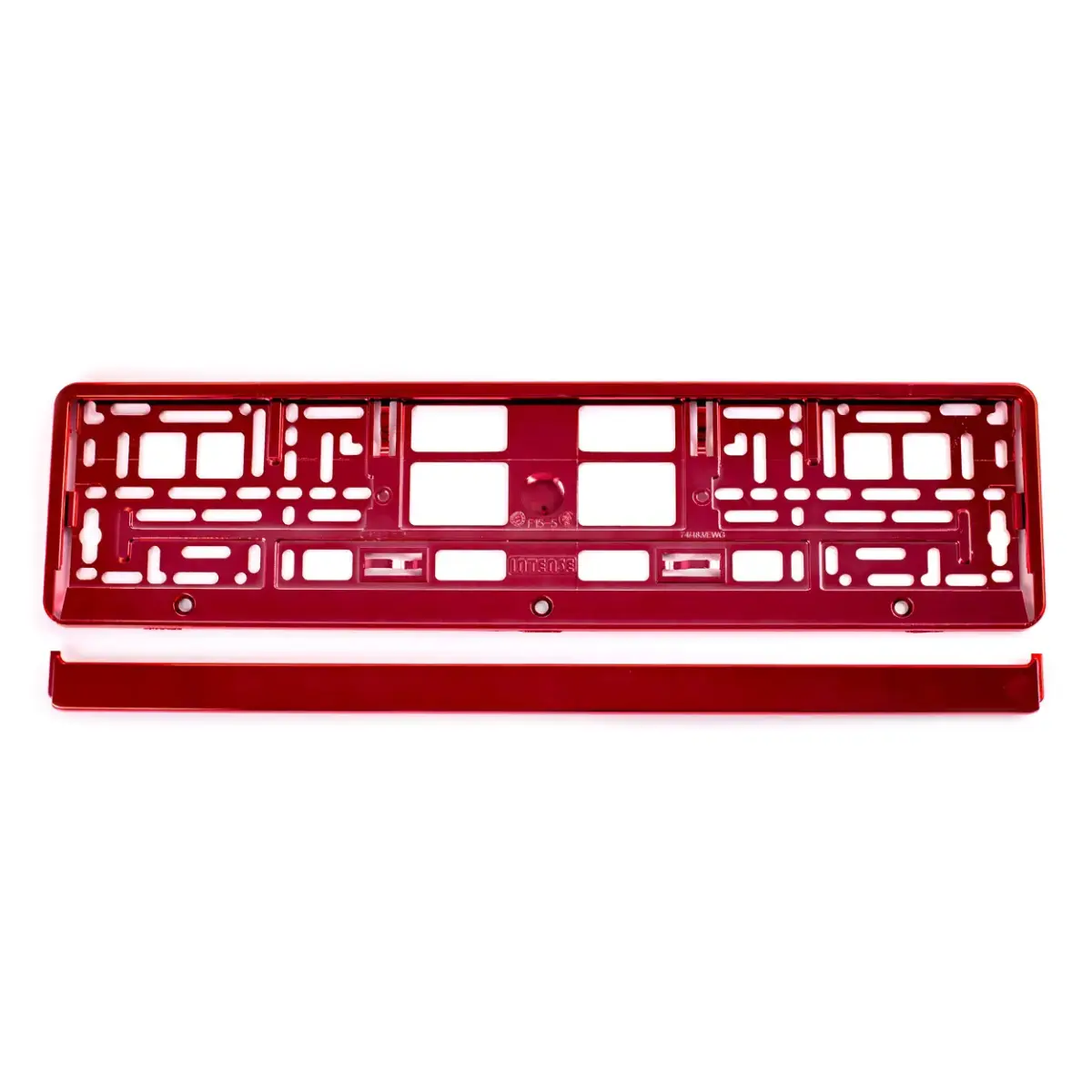 License Plate Frame - Red metalic