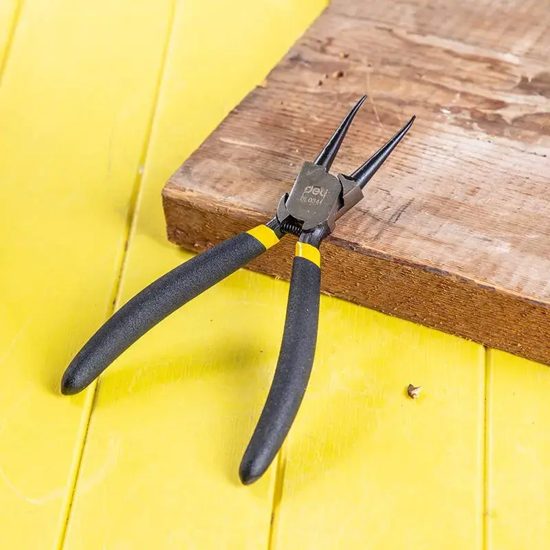 Taisnās iekšējās riņķcirkuļu knaibles 7" Deli Tools EDL0341 (melnas)