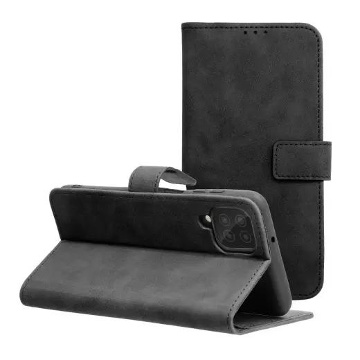 TENDER grāmatveida maciņš telefonam Samsung Galaxy A12 (A125) | M12 (M127) melns