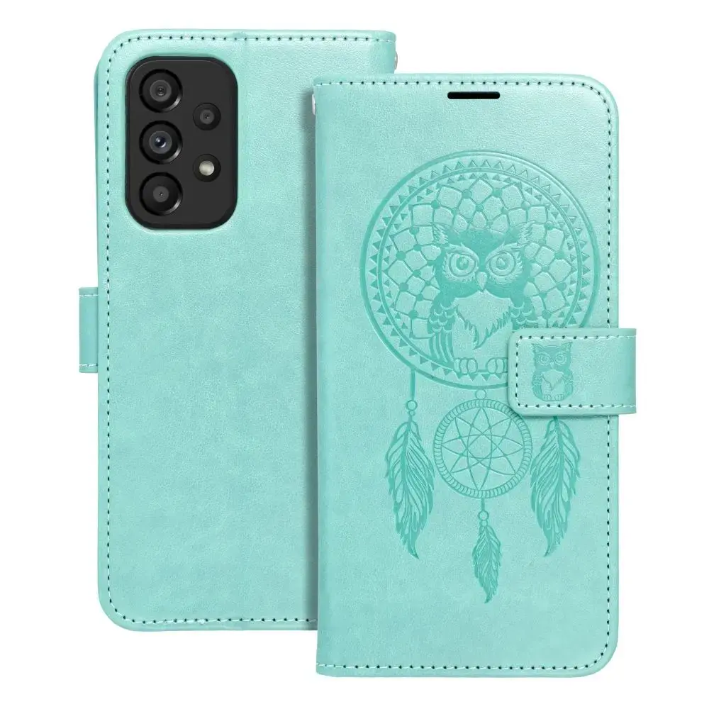 MEZZO dreamcatcher grāmatveida maciņš telefonam Samsung Galaxy S20 FE (G780) | S20 FE 5G (G781) zaļš
