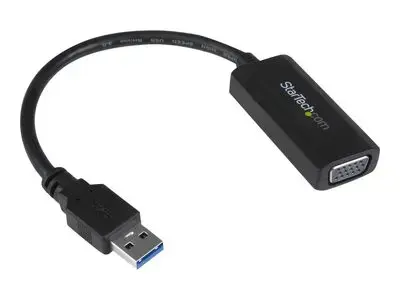 StarTech.com USB 3.0 to VGA Display Adapter 1920x1200, On-Board Driver Installation, Video Converter with External Graphics Card - Windows (USB32VGAV) - external video adapter - 512 MB - black