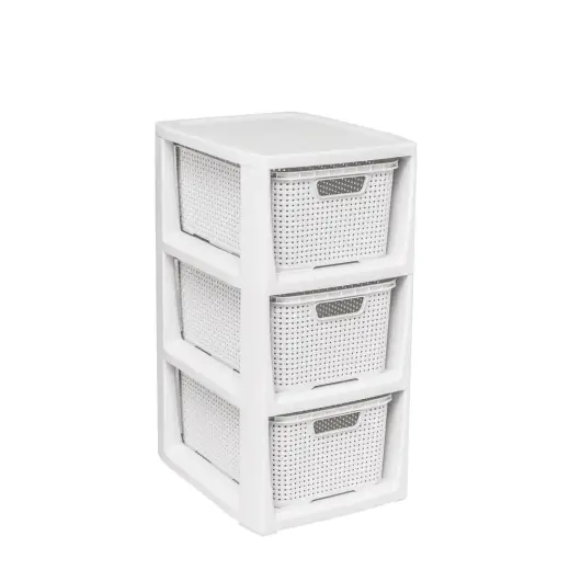 WC shelf, three-tier, white