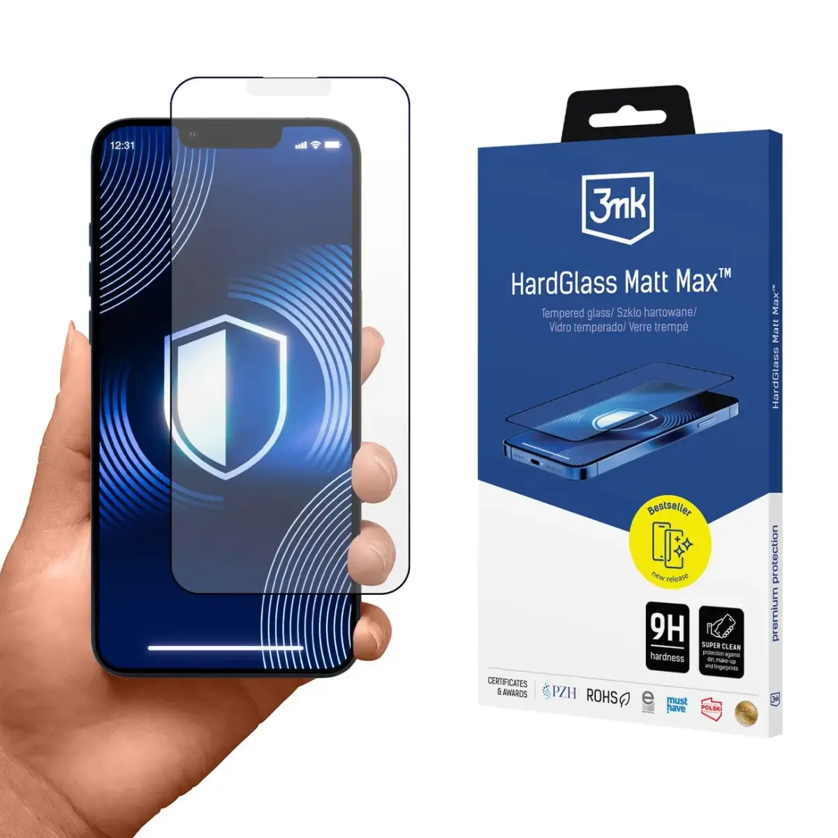3mk HardGlass Matt Max tempered glass for phone iPhone 13 Pro Max | iPhone 14 Plus