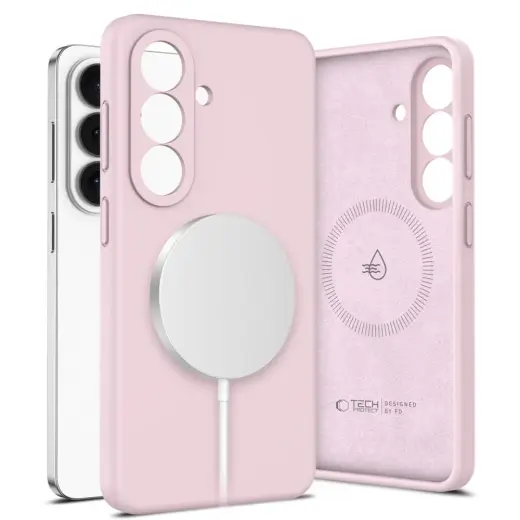 TECH-PROTECT Silicone чехол с поддержкой MagSafe для телефона Samsung Galaxy S26+ (S947) розовый
