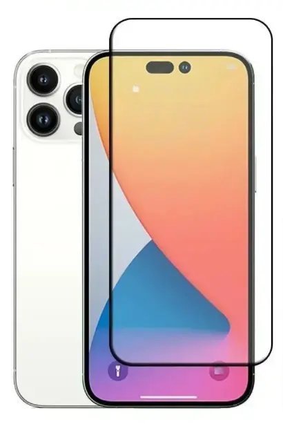 Fusion pilnam ekrānam aizsargstikls telefonam iPhone 14 Pro melns