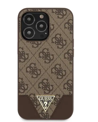 GUHCP13LPU4GHBR Guess 4G Hard Case Metal Logo for iPhone 13 Pro Brown