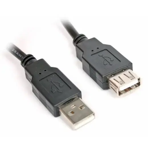 Omega AM-AF USB Extencion Cable 1.5m Black