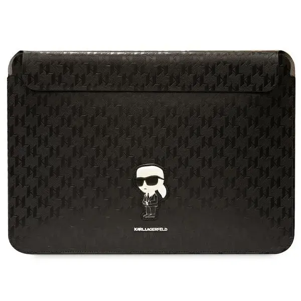 Karl Lagerfeld Sleeve KLCS16SAKHPKK 16" czarny|black Saffiano Monogram Ikonik