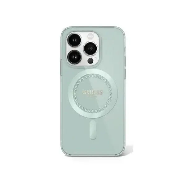 Guess GUHMP16XPFTDTEN iPhone 16 Pro Max 6.9" zielony|green hardcase IML Rhinestones MagSafe