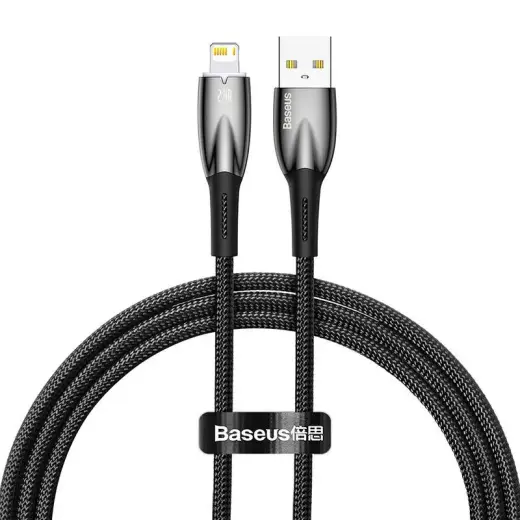 Baseus Glimmer Series data transfer and charging cable | USB-A to Lightning | 12W | 1m | black