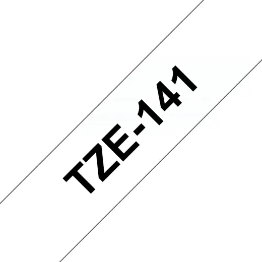 Brother Colour ribbon TZE-141 / TZE141 Black on transparent