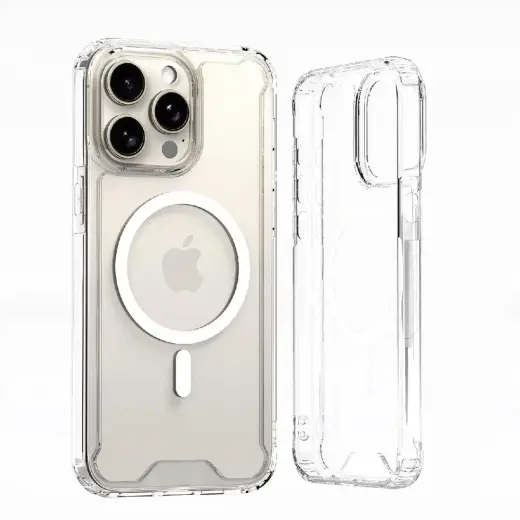 Clear Corner telefono dėklas su MagSafe palaikymu iPhone 16 skaidrus