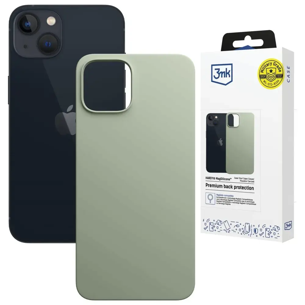 3MK Hardy MagSilicone Case for Apple iPhone 15 Green