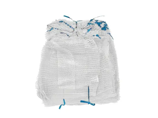 Raschel kott nööriga 30x50 cm 5 kg – valge