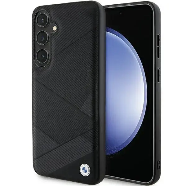 BMW BMHCS24M23RCGPK S24+ S926 black|black hardcase Signature Leather Crossing Lines Pattern