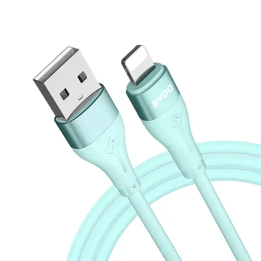 BWOO X280L провод для передачи данных и зарядки | USB-A на Lightning | 15W | зелёный