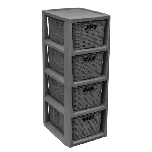 WC shelf, four-tier, grey