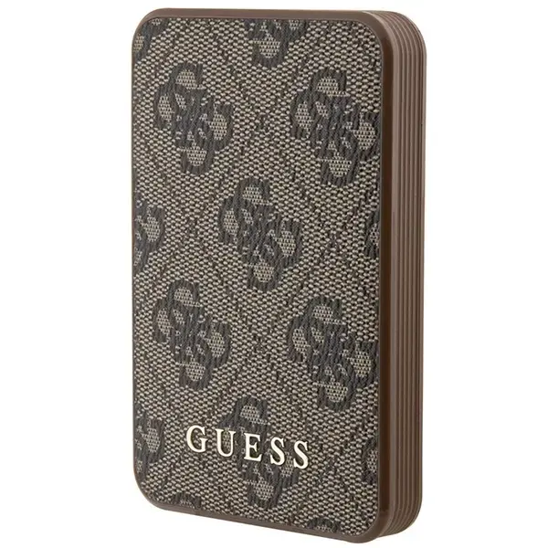 Guess GUPB5LP4GEGW ārējais akumulators (powerbank) | 5000 mAh | 15W | Micro USB, USB-C, USB-A | brūns