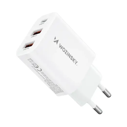 Wozinsky CWCUCW tīkla lādētājs | 30W | USB-C, USB-A | balts