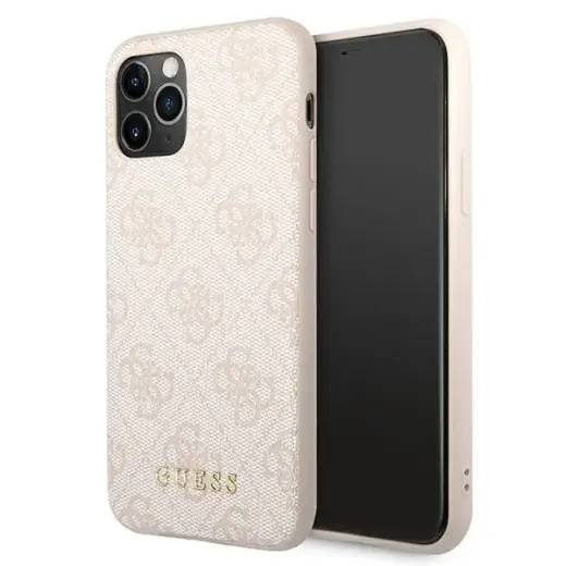 Guess GUHCN58G4GFPI iPhone 11 Pro 5,8" różowy|pink hard case 4G Metal Gold Logo