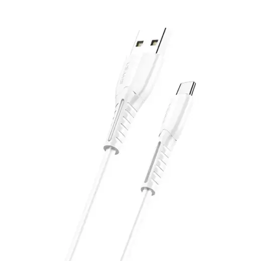 USAMS SJ365USB02 data transfer and charging cable | USB-A to Micro USB | 10W | 1m | white
