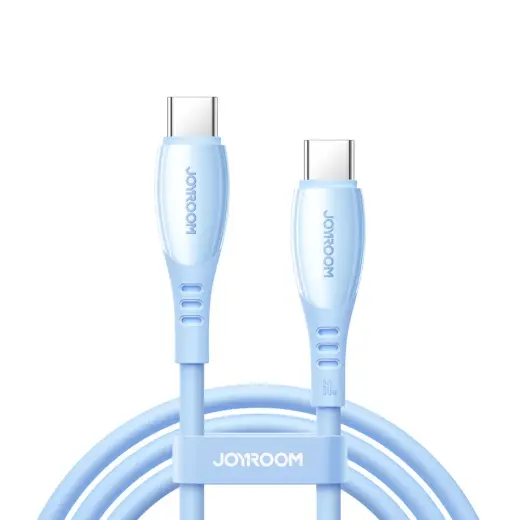 Joyroom S-A59 Vibrant Series datu pārraides un uzlādes vads | USB-C uz USB-C | 60W | 1.2m | zils