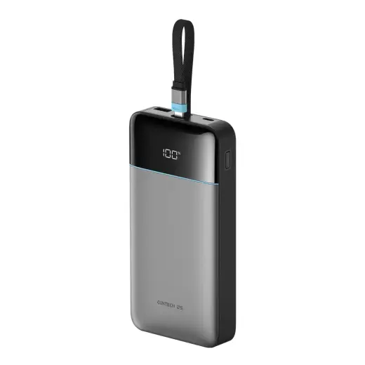 Cuktech LPB252N 120W 25000mAh Powerbank with Built-in USB-C Cable - Gray